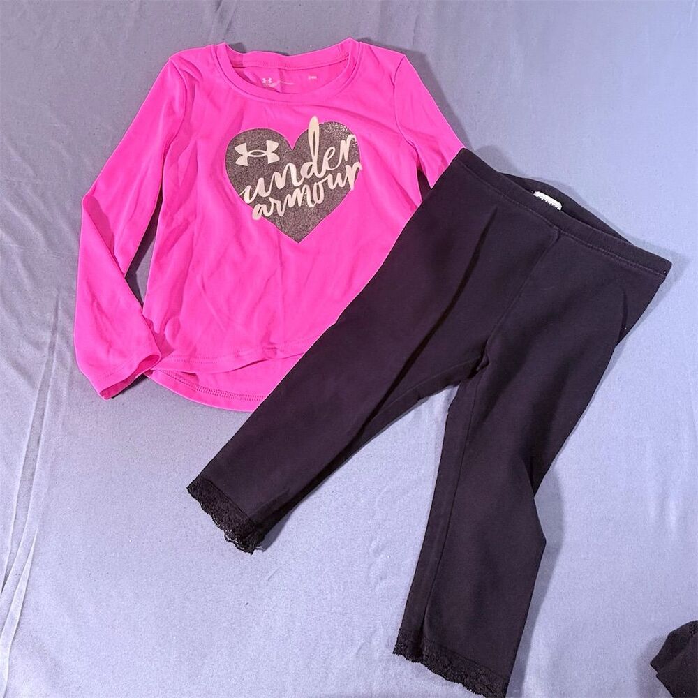 3 Sets Girls' 24 months/ 2T Pink and Purple Outfit Bundle - Picture 8 of 11